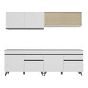 Ver imagem 7 de Armário de Cozinha Compacta 240cm Veneza Multimóveis V3696 Branco/Preto