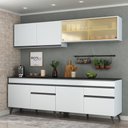 Ver imagem 3 de Armário de Cozinha Compacta 240cm Veneza Multimóveis V3696 Branco/Preto