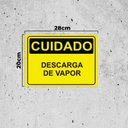 Ver imagem 3 de Placa de Sinalização Cuidado Descarga de Vapor em Pvc