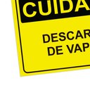 Ver imagem 2 de Placa de Sinalização Cuidado Descarga de Vapor em Pvc