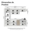 Ver imagem 4 de Armário de Cozinha Completa 270 Cm Branco/crema Vik Madesa 01