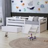 Cama Slim Rb e Gavetão e Mini Escada/escorregador Branco Housin - 1