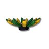 Fruteira Artesanal em Madeira Banana Verde e Amarela: 30x14cm - 1