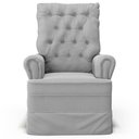Ver imagem 7 de Poltrona de Amamentação e Descanso com Balanço e Puff Laís G05 Veludo Cinza - Mpozenato