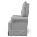 Ver imagem 5 de Poltrona de Amamentação e Descanso com Balanço e Puff Laís G05 Veludo Cinza - Mpozenato