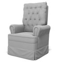 Ver mais imagens de Poltrona de Amamentação e Descanso com Balanço e Puff Laís G05 Veludo Cinza - Mpozenato