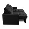 Sofá Retrátil e Reclinável 2 Lugares 1,50m com Molas Melissa Suede Preto Rover & Beato - 7