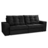 Sofá Retrátil e Reclinável 2 Lugares 1,50m com Molas Melissa Suede Preto Rover & Beato - 4