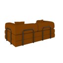Ver imagem 4 de Sofá Cama Colchão de Espuma À Vácuo Compactair Sala Balaqui - Terracota