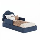 Ver imagem 5 de Cama Nuvem Montessoriana Infantil com Colchão para Menino e Menina em MDF Azul