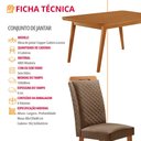 Ver imagem 7 de Mesa de Jantar Copper 120cm Tampo MDF Laminado Canto Copo e 4 Cadeiras Lorena