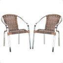 Ver imagem 1 de 2 Cadeira Maresia Aluminio Polido Fibra Sintetica Tr. Simples - Argila