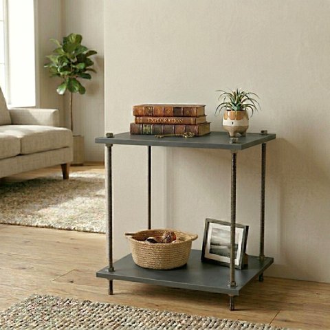 Mesa Chumbo Cabeceira Mesinha Quarto Suspensa Madeira Mdf Industrial Pequena Retro Moderna Nova