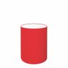 Cúpula Abajur e Luminária em Tecido Cilíndrica Vivare Cp-8002 Ø13x30cm - Bocal Europeu - Vermelho - 1