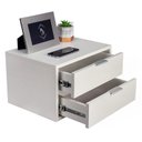 Ver imagem 4 de Mesa de Cabeceira 30cm com Duas Gavetas 100% MDF