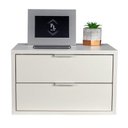 Ver imagem 1 de Mesa de Cabeceira 30cm com Duas Gavetas 100% MDF