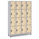 Ver imagem 1 de Armário Roupeiro Aço 16 Portas 191×130×41cm Volume C/ Tranca Cor:creme