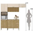 Ver imagem 4 de Armário de Cozinha Completa com Balcão com Tampo 12 Portas Urbano - Freijó/vanilla/com Ripado