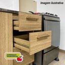 Ver imagem 5 de Armário de Cozinha Completa com Balcão com Tampo 12 Portas Urbano - Freijó/vanilla/com Ripado