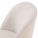 Ver imagem 5 de Poltrona Decorativa Lilli Boucle Off White com Base Giratória em Madeira