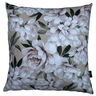 Kit 2 Capas de Almofada Impermeável Estampa Digital 100% Algodão Flor Branca Fundo Bege 43cmx43cm - 2