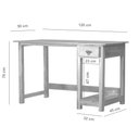 Ver imagem 2 de Mesa Escrivaninha Escritório em Madeira Maciça - Natural