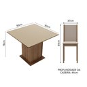 Ver imagem 3 de Conjunto Sala de Jantar Madesa Alana Mesa Tampo de Madeira com 4 Cadeiras Rustic/Crema/Pérola Cor:Ru