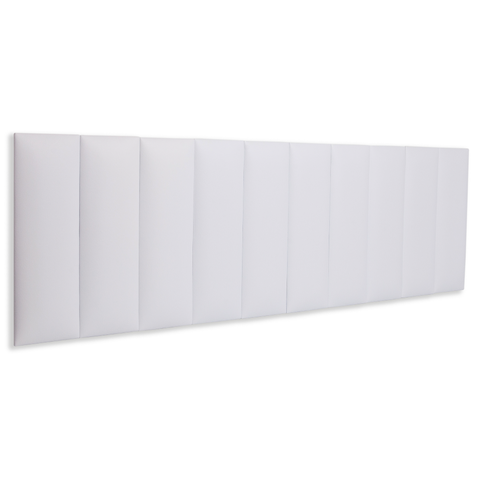 Cabeceira King Modulada Reta Cama Box Corino Branco