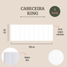 Cabeceira King Modulada Reta Cama Box Corino Branco - 2