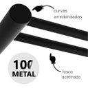Ver imagem 3 de Porta Toalha Duplo para Banheiro Toalheiro 50cm Suporte Redondo Barra Grego Metal Preto Fosco Orion