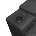 Ver imagem 3 de Sofá 2,30m Retrátil e Reclinável com Usb – Grande, Confortável e Moderno para Sala de Estar:preto