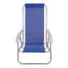 Cadeira Reclinável Lazy 4 Posições em Alumínio Azul Bel - 4