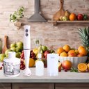 Ver imagem 7 de Mixer Portátil 3 em 1 com Batedor Potente, Triturador, 250W, Branco 110V