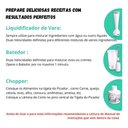 Ver imagem 6 de Mixer Portátil 3 em 1 com Batedor Potente, Triturador, 250W, Branco 110V