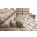 Ver imagem 4 de Sofá de Canto Retrátil e Reclinável Direito 3,00x2,36m Molas Cama inBox Espanha Velusoft Bege