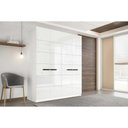 Ver imagem 1 de Guarda Roupa 4 Portas e 4 Gavetas Lisboa Branco - Politorno