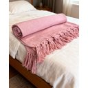 Ver imagem 1 de Manta em Algodão para Sofá 1,80 x 2,30 Rosa Manta para Sofá Colcha para Cama Solteiro