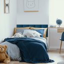 Ver imagem 4 de Cabeceira Modulada Estofada Adesiva 10 Módulos 20x20cm Azul