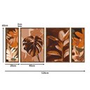 Ver imagem 5 de Kit 4 Quadros Decorativos Folhagem Folhas Elegante Quarto