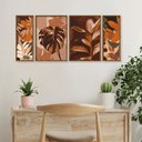 Ver imagem 2 de Kit 4 Quadros Decorativos Folhagem Folhas Elegante Quarto