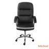 Cadeira Office Classica Alta com Sistema Relax e Assento em Pu 126 - Bella Brasil Decor Caramelo - 3