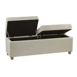 Recamier Bau Madri 1,20m Suede Bege - Inova Decor Inova Decorações