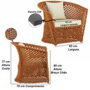 Ver imagem 4 de Kit Sofá Poltronas e Mesa Flórida em Alumínio Trama Original