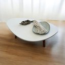 Ver imagem 1 de Mesa de Centro Orgânica Pés Palito em Madeira 90x52cm