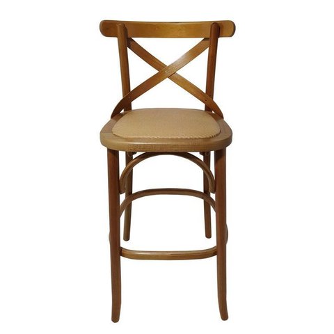 Banqueta Alta Bistro Maciça Rattan Gourmet Luxo