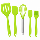 Ver imagem 1 de Jogo de Utensílios de Cozinha em Silicone – 5 Peças (Verde)