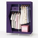 Ver imagem 1 de Organizador Multiuso Camping Praia Roxo Guarda Roupa Cabideiro Portatil Sapateira Organizadora