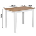 Ver imagem 3 de Conjunto Sala de Jantar 4 Lugares Delta MDF Branco/Mel