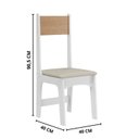 Ver imagem 4 de Conjunto Sala de Jantar 4 Lugares Delta MDF Branco/Mel