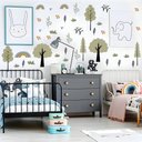 Ver imagem 5 de Adesivo Papel de Parede Infantil Floresta Árvores Pássaros